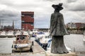 The port of Antwerp with the MAS museum Royalty Free Stock Photo